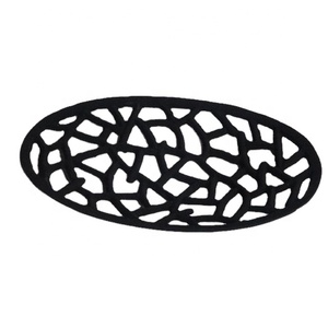 Bol à fruits en fonte d'aluminium de haute qualité décor décoratif bol à fruits décor de Table centrale en couleur noire forme ovale bol de service - Product Image 3