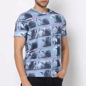 T-shirt à manches courtes pour homme, coupe classique, col rond, décontracté, respirant, non tissé, 100% coton, personnalisable - Product Image 1