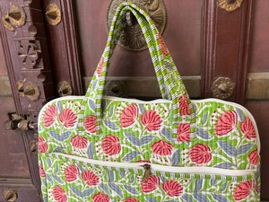 Handmade Fashion Quilted Cotton <b>Laptop</b> <b>Sleeve</b> with Shoulder Strap Zipper Closure Model 100 From Rajasthan for Shopping Documents - Product Image 4