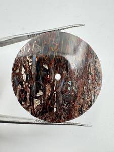 Esfera de Reloj de Piedra Pietersite Natural de 37 mm, 1.40 mm de Grosor, Orificio de 2 mm, Esfera de Reloj de Piedras Preciosas de Lujo Hecha a Mano - Product Image 1