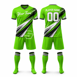 Tenue de football de qualité supérieure, kits de football OEM, sublimation personnalisée, séchage rapide, manches courtes, 100% polyester, vêtements d'entraînement - Product Image 1
