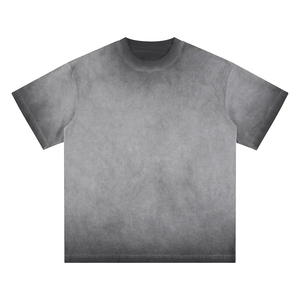 Camisetas de Hombre 100% Algodón, de Alta Calidad, Lavado Ácido, Estilo Urbano, al por Mayor, Vintage, Holgadas, con Logotipo Personalizado, Corte Clásico - Product Image 1