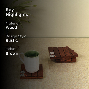 Engraved Wooden Tea Coaster Decorative Handmade Cup Holder for Home <b>Kitchen</b> <b>Accessories</b> - Product Image 2