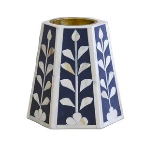 Indian Traditional Bone Inlay <b>Bakhoor</b> <b>Burner</b> with Brass Detailing Handmade Arabic Incense <b>Burner</b> for Home & Mosque Use - Product Image 1