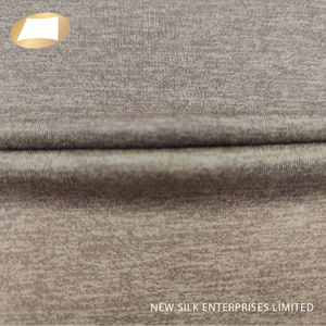 Tela de punto con efecto melange, hecha en Taiwán, de poliéster reciclado y spandex, de secado rápido, para ropa informal. - Product Image 3