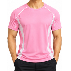Wholesale Mens Polyester Spandex Workout T Shirt Custom Fitness Activewear Short Sleeve <b>Sports</b> <b>Apparel</b> Manufacturer For Team Use - Product Image 1