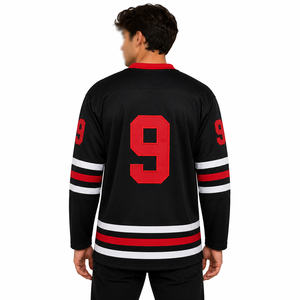 Neuestes Design Erwachsenen Sommer Eishockey Trikot 100% Polyester Atmungsaktiv Schnelltrocknend Sportbekleidung Großhandel Günstiger Preis - Product Image 3