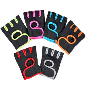 Black Blue Leather Sporty Fingerless Gloves with Breathable Design for Wrist Support and Comfortable Fit in Winter - Product Image 3