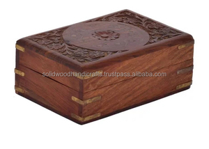 Cajas de madera talladas hechas a mano de alta calidad, organizador de joyeros, Ideas de regalo de madera para almacenar monedas de joyería - Product Image 4