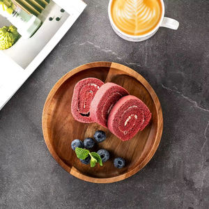 Square Acacia Wood <b>Dinner</b> Plates 9 Inch Classic Solid Pattern Eco-Friendly Dishwasher Safe Durable Home Decor Party Use - Product Image 6