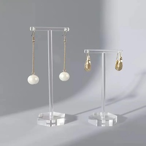 Clear Acrylic Earring <b>Stand</b> for Long Earrings Elegant Display Rack for Jewelry Organization and Showcase - Product Image 5