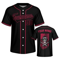 Maillot de baseball personnalisé en mesh avec boutons, nom et numéro de l'équipe, impression numérique, uniforme sportif pour hommes