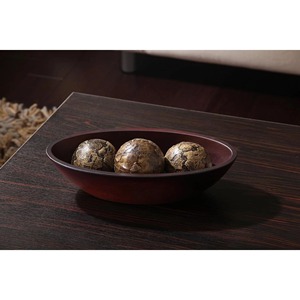 Cuenco decorativo de madera hecho a mano con bolas tejidas, centro de mesa moderno para decoración del hogar - Product Image 2