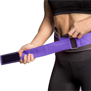 Ceinture de musculation réglable en néoprène violet pour l'entraînement musculaire et la force athlétique avec soutien lombaire professionnel et protection du dos - Product Image 3