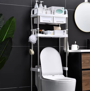 OEM/ODM Vietnam <b>Bathroom</b> Toilet Storage Rack Organizer Shelf Space Saving Storage Holder for Home <b>Bathroom</b> Use - Product Image 4