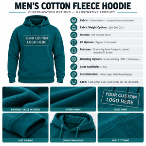 Sudaderas con Capucha 100% Algodón, Gruesas, de Forro Polar, 400 GSM, de Gran Peso, Extra Grandes, con Logotipo Personalizado, Sudaderas con Capucha y Sudaderas para Hombre - Product Image 6