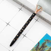 Nouveau stylo à bille rotatif multicolore créatif en forme de diamant, cadeau pour étudiant, papeterie de bureau en métal HH-001