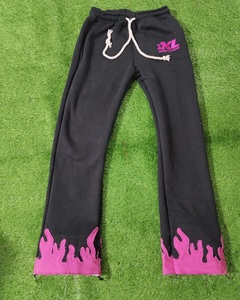 Conjuntos de Sudadera con Capucha y Pantalones de Chándal de Algodón Pesado, Lavado y Desteñido, de Doble Cintura, con Apliques Bordados Personalizados para Hombre - Product Image 5