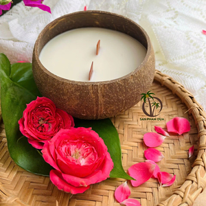 Fabricant de bougies en coquille de noix de coco naturelle au Vietnam, bougies d'aromathérapie saines, écologiques et abordables - Product Image 1