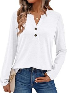 Camisas de Manga Larga para Mujer, Primavera 2026, Blusas Elegantes e Informales a la Moda, Blusas Henley Modernas, Ropa Bonita para el Trabajo - Product Image 2