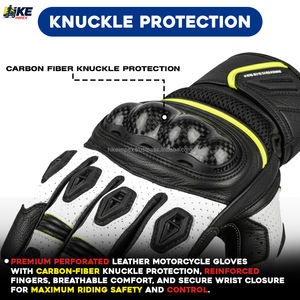 Guantes Profesionales de Cuero para Motociclismo, Simulación, Aprobados por SFI, con Protección y Agarre, Pantalla Táctil, para Ciclismo y Deportes - Product Image 2