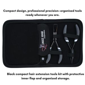 Hair Extension Tools Kit Stainless Steel Micro <b>Beads</b> Remover Plier Crimping Plier Velcro Parting Finger <b>Needle</b> Scissor Set - Product Image 5