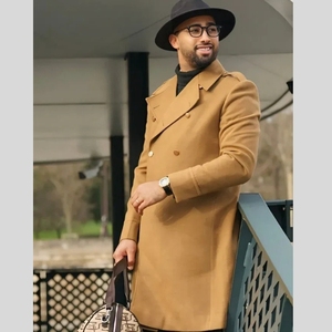 Abrigo Largo de Lana para Hombre, Estilo Vintage, por Encima de la Rodilla, Cálido y Elegante, Personalizable, Novedad de Invierno - Product Image 1