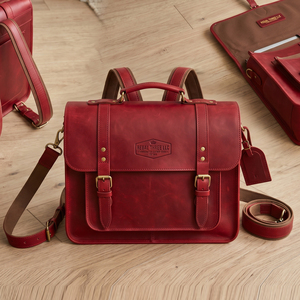 Regal Three Llc Genuine <b>Leather</b> Briefcase Men Classic Handmade Business <b>Soft</b> <b>Bag</b> Buckle Closure Red Shoulder Laptop <b>Leather</b> <b>Bags</b> - Product Image 1