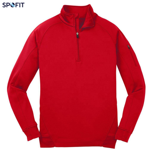 Custom Men's Quarter <b>Zip</b> Pullover 100% Polyester Fleece Sweatshirt Long Sleeve Stand Collar Casual Wholesale Manufacturer - Product Image 6