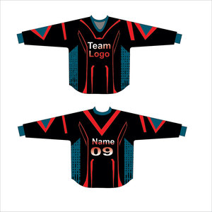 Maillot de paintball personnalisé OEM, thème gothique démoniaque, logo d'équipe personnalisé, nom, numéro, impression intégrale, vêtements de sport - Product Image 2