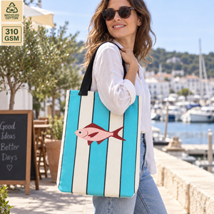 Natural Off-White 310 GSM Cotton Embroidered <b>Canvas</b> Tote Bags 28x38x8-cm Custom Logo Wholesale OEM-Bulk Shopping SNCH170 Premium - Product Image 5