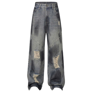 <b>Mens</b> Fashion Distressed Denim Jeans Pants Slim Fit Trendy Streetwear Style OEM Wholesale Factory Supply Low MOQ - Product Image 3