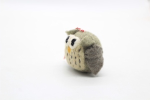 Felted <b>Wool</b> Christmas Ornament Handmade Animal Hanging Decoration Soft Faux Fur Holiday Tree Decor - Product Image 4