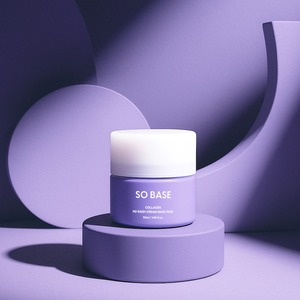 [ECOSMEC] SO BASE Masque Crème au Collagène Sans Rinçage, Contenant Fraîcheur, Soin Visage à Domicile, Utilisation Quotidienne - Product Image 1