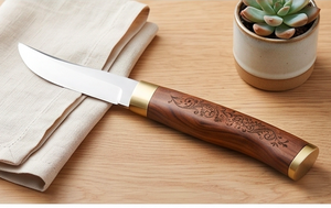 Cuchillos para Queso Hechos a Mano, Ecológicos, de Acero Inoxidable con Mangos de Madera, Elegantes Cubiertos Plateados para Bodas, Restaurantes de Alta Cocina y Hoteles - Product Image 3