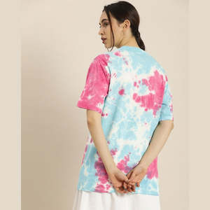 Camiseta Corta Personalizada con Logotipo Impreso en Relieve, Diseño Holgado y Oversize, Estilo Urbano, 100% Algodón, Transpirable y de Secado Rápido para Mujer - Product Image 3