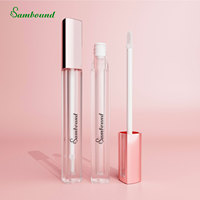 Tubes carrés longs de 3,5 ml de haute qualité pour gloss à lèvres, flacon en plastique haut de gamme pour rouge à lèvres liquide, blush, tube de gloss à lèvres personnalisé, export.
