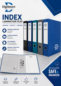 Index Lamination Lever Arch <b>File</b> <b>Folder</b> A6 Metal Ring Binder Document Organizer with Finger Pull Hole and Index Card Spine - Product Image 4
