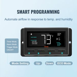 Ventilatore da Soffitta a Parete da 3 Metri con Motore EC da 820 CFM, Controllo a 10 Velocità e Regolatore di Temperatura/Umidità - Product Image 3