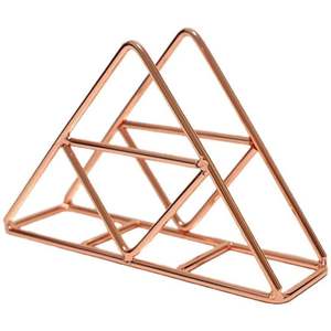 Nouveau support de serviettes en fer rose doré au design élégant pour mariage, distributeur de serviettes en papier sur pied - Product Image 1