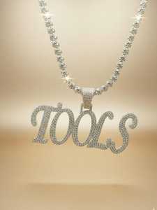 จี้เงินแท้ 925 ประดับเพชรแบบ Iced Out ตัวอักษรภาษาอังกฤษ  ผ่านการทดสอบเพชร VVS มอยส์ซาไนต์ สไตล์ฮิปฮอป สำหรับผู้ชาย - Product Image 2