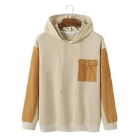 Sweat-shirts d'hiver pour hommes en molleton de coton et polyester de haute qualité OEM, coupe ample, grande taille, couleur unie, imperméables, avec logo personnalisé