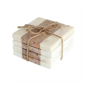 Ensemble de sous-verres en marbre | Ensemble de sous-verres personnalisés | Ensemble de sous-verres en gros | Ensemble de sous-verres pour table à manger | Ensemble de sous-verres à thé | Porte-bouteilles - Product Image 1