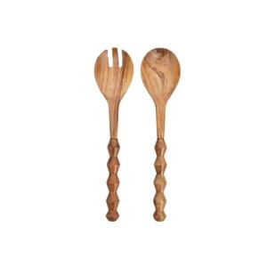 Cuchara de servir de madera, pulida a mano, estilo sencillo para uso en la cocina, ecológica, estilo sencillo, cubiertos para decoración de mesa, utensilios de cocina - Product Image 3