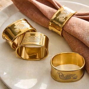 Anillos de Servilleta de Metal Dorado de Diseño Moderno y Antiguo, Ecológicos, Personalizados al por Mayor, para Fiestas, Bodas, Restaurantes, Hechos a Mano - Product Image 4
