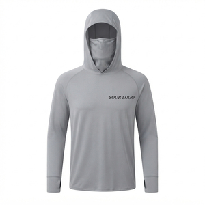 เสื้อฮู้ดตกปลาแขนยาวแบบใหม่สั่งทำพิเศษ ระบายอากาศได้ดี แห้งเร็ว น้ำหนักเบา ผลิตจากวัสดุรีไซเคิล ป้องกันแสงแดด UPF50+ พร้อมลายพิมพ์แบบซับลิเมชั่น - Product Image 1