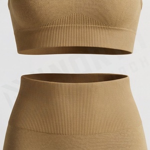 Conjunto de Yoga sin Costuras de Secado Rápido para Mujer, Sujetador Deportivo Reversible, Leggings Transpirables, Ropa Deportiva, Color Personalizado - Product Image 5