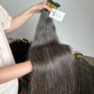 Venta al por mayor de pelo gris Virgen sin procesar, cutículas alineadas, pelo a granel, 100% extensiones de cabello humano vietnamita de SunHair Company - Product Image 3