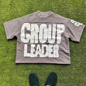 เสื้อยืดผู้ชายผ้าคอตตอนและโพลีเอสเตอร์ถักทรงโอเวอร์ไซส์ สปอร์ต ทรงปกติ แห้งเร็ว ระบายอากาศดี ดีไซน์เรียบ - Product Image 1