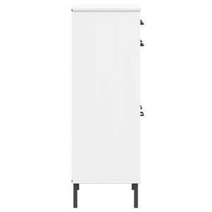 Scarpiera Media in Legno di Pino Bianco Massiccio e Metallo, Soluzione di Stoccaggio Elegante e Resistente - Product Image 6